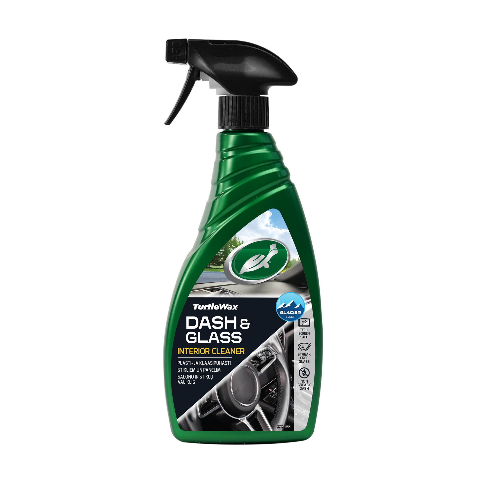 Очисник скла та пластику в салоні автомобіля Turtle Wax Dash &amp; Glass, 500 мл